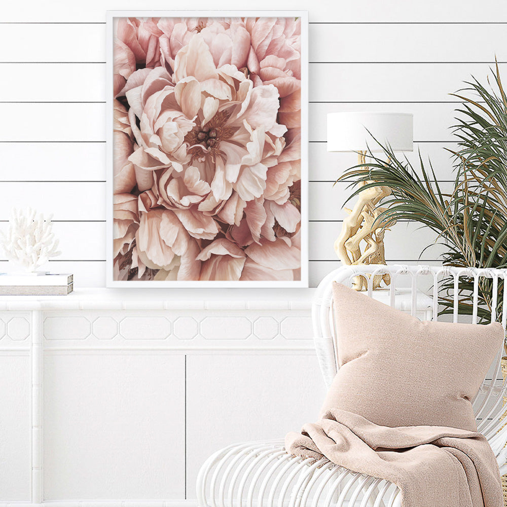 Shop Pink Petals I Art Print a floral themed painted wall art print from The Print Emporium wall artwork collection - Buy Australian made fine art painting style poster and framed prints for the home and your interior decor room, TPE-341-AP