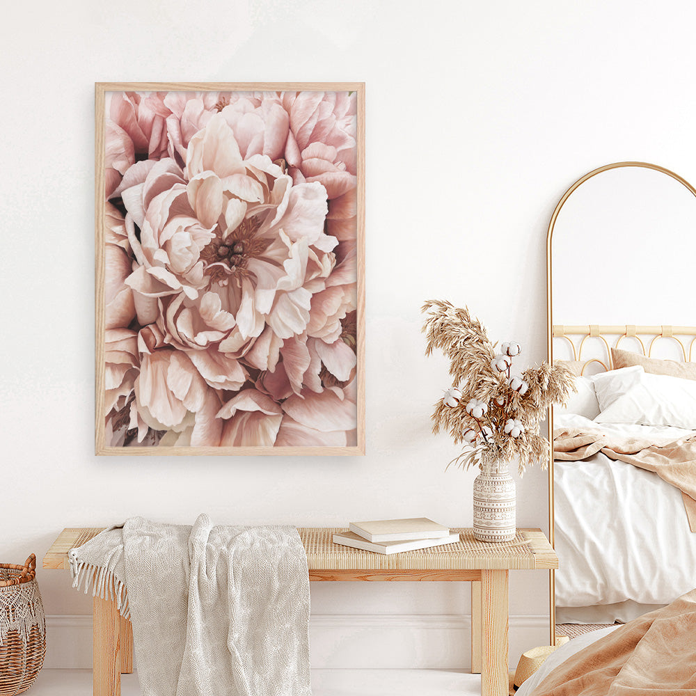 Shop Pink Petals I Art Print a floral themed painted wall art print from The Print Emporium wall artwork collection - Buy Australian made fine art painting style poster and framed prints for the home and your interior decor room, TPE-341-AP