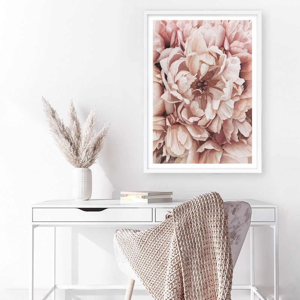 Shop Pink Petals I Art Print a floral themed painted wall art print from The Print Emporium wall artwork collection - Buy Australian made fine art painting style poster and framed prints for the home and your interior decor room, TPE-341-AP