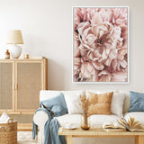 Shop Pink Petals I Canvas Print a floral themed painted framed canvas wall art print from The Print Emporium artwork collection - Buy Australian made fine art painting style stretched canvas prints for the home and your interior decor space, TPE-341-CA-35X46-NF