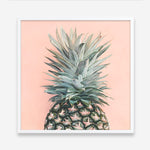 Shop Pink Pineapple (Square) Art Print a coastal themed painted wall art print from The Print Emporium wall artwork collection - Buy Australian made fine art painting style poster and framed prints for the home and your interior decor room, TPE-325-AP