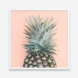 Shop Pink Pineapple (Square) Art Print a coastal themed painted wall art print from The Print Emporium wall artwork collection - Buy Australian made fine art painting style poster and framed prints for the home and your interior decor room, TPE-325-AP
