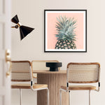 Shop Pink Pineapple (Square) Art Print a coastal themed painted wall art print from The Print Emporium wall artwork collection - Buy Australian made fine art painting style poster and framed prints for the home and your interior decor room, TPE-325-AP