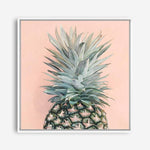 Shop Pink Pineapple (Square) Canvas Print a coastal themed painted framed canvas wall art print from The Print Emporium artwork collection - Buy Australian made fine art painting style stretched canvas prints for the home and your interior decor space, TPE-325-CA-40X40-NF