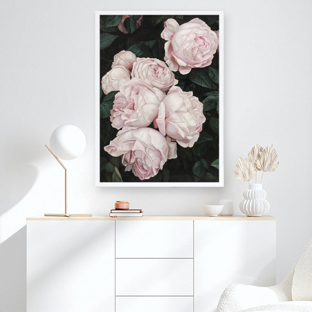 Shop Pink Roses Art Print a floral themed painted wall art print from The Print Emporium wall artwork collection - Buy Australian made fine art painting style poster and framed prints for the home and your interior decor room, TPE-002-AP