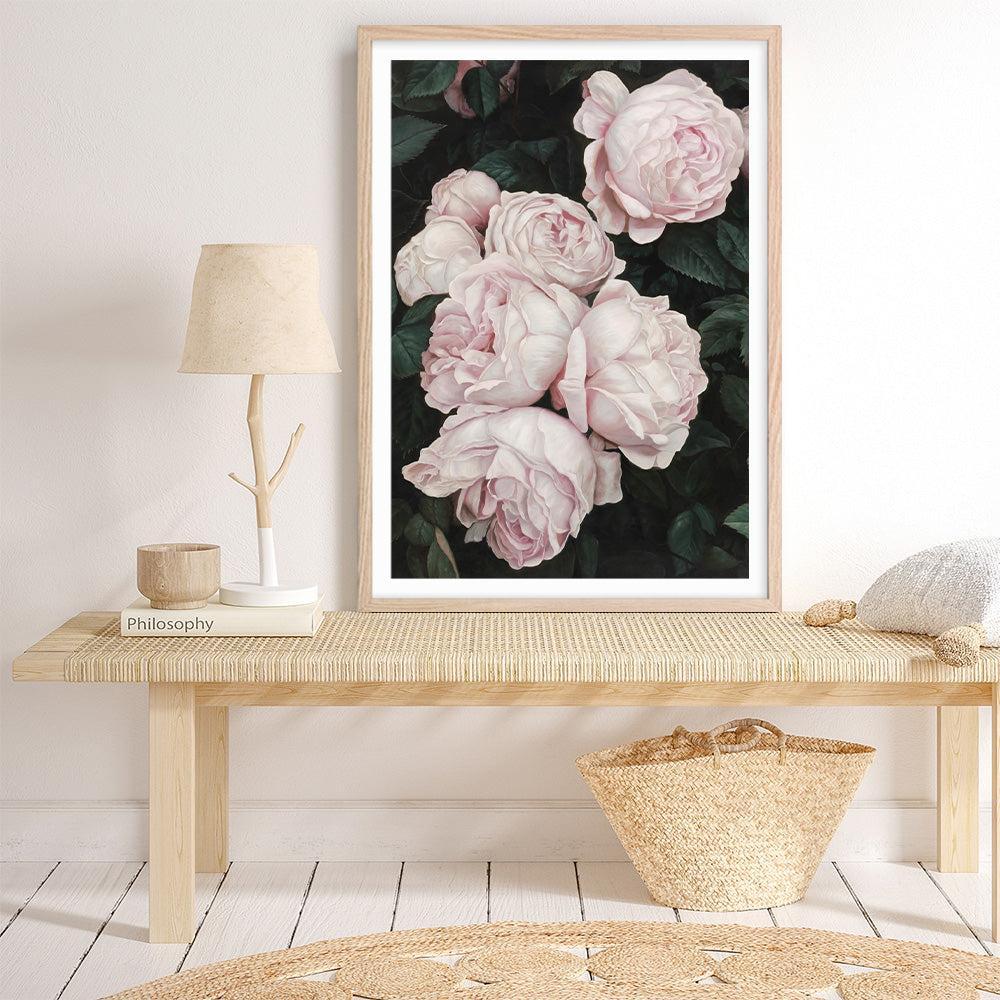 Shop Pink Roses Art Print a floral themed painted wall art print from The Print Emporium wall artwork collection - Buy Australian made fine art painting style poster and framed prints for the home and your interior decor room, TPE-002-AP