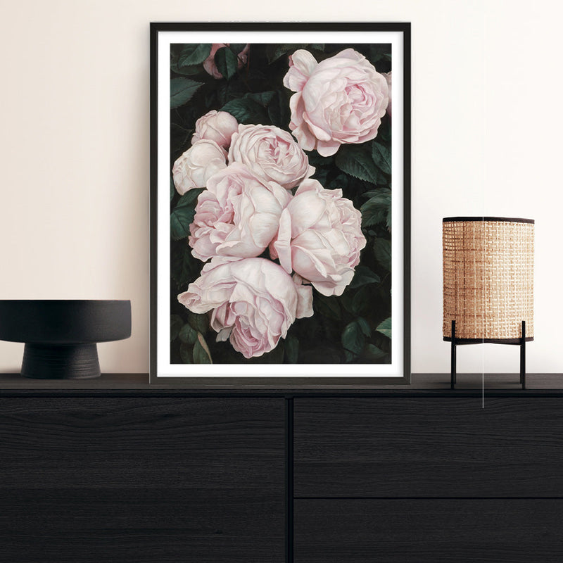 Pink Wall Art Canvas Prints, Art Poster Painting Pink