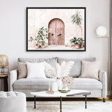 Shop Pink Villa Photo Canvas Print a Moroccan desert boho themed photography framed stretched canvas print from The Print Emporium wall artwork collection - Buy Australian made prints for the home and your interior decor space, TPE-1247-CA-35X46-NF