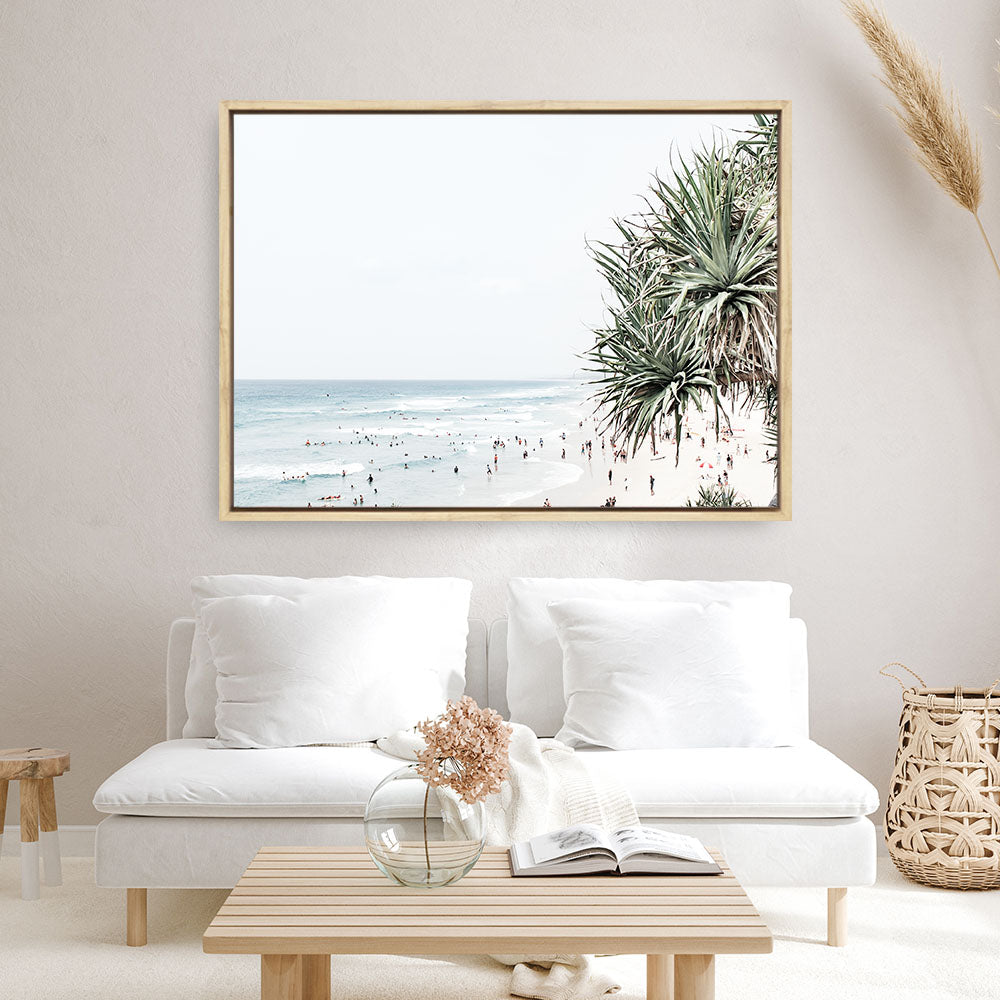 Shop Point Lookout Beach Photo Canvas Print a coastal themed photography framed stretched canvas print from The Print Emporium wall artwork collection - Buy Australian made prints for the home and your interior decor space, TPE-957-CA-35X46-NF