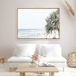 Shop Point Lookout Beach Photo Canvas Print a coastal themed photography framed stretched canvas print from The Print Emporium wall artwork collection - Buy Australian made prints for the home and your interior decor space, TPE-957-CA-35X46-NF