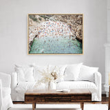 Shop Polignano A Mare From Above I Photo Canvas Print a coastal themed photography framed stretched canvas print from The Print Emporium wall artwork collection - Buy Australian made prints for the home and your interior decor space, TPE-1223-CA-35X46-NF