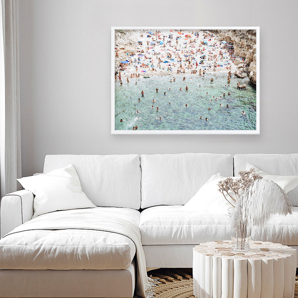 Shop Polignano A Mare From Above II Photo Art Print a coastal themed photography wall art print from The Print Emporium wall artwork collection - Buy Australian made fine art poster and framed prints for the home and your interior decor, TPE-1224-AP