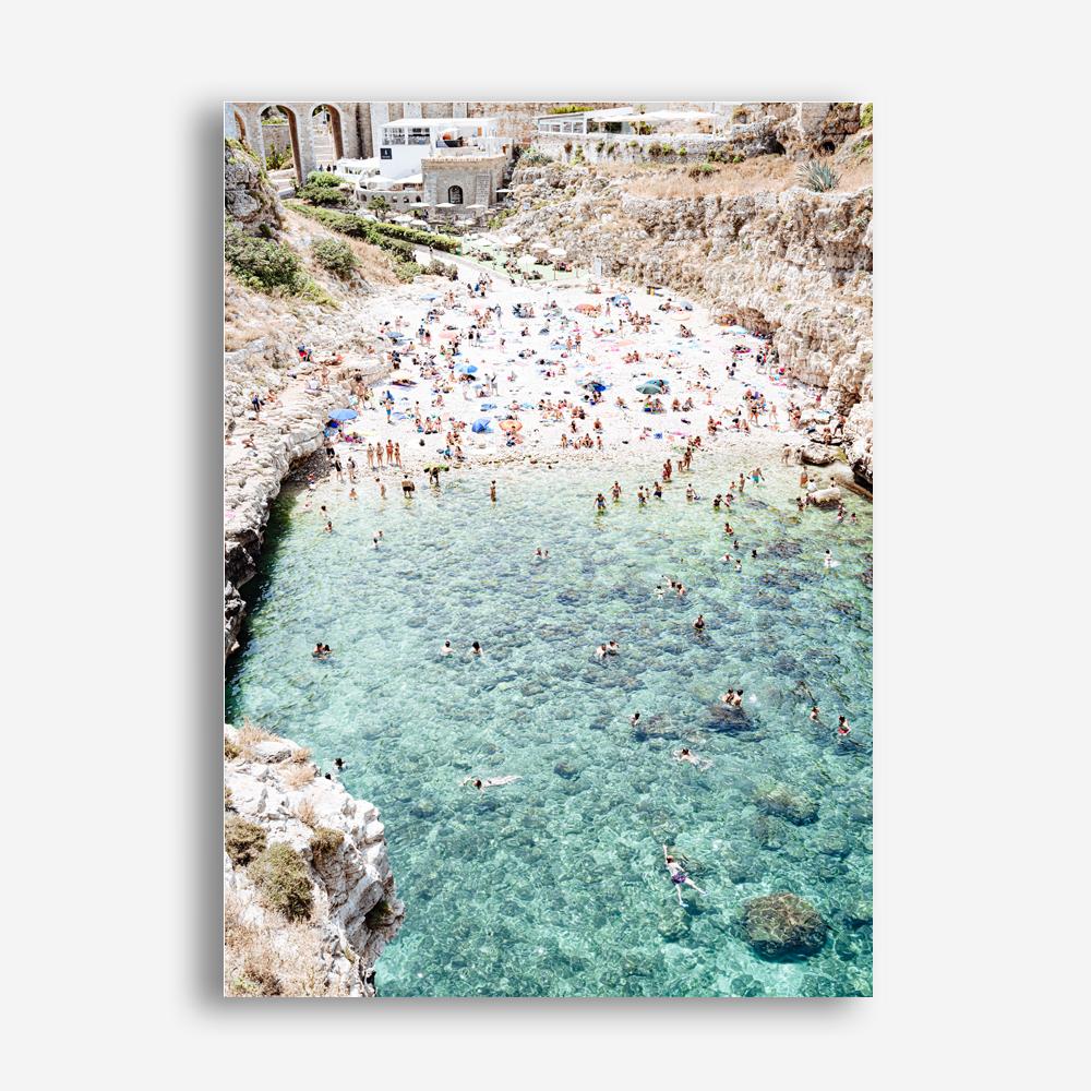 Shop Polignano A Mare From Above III Photo Canvas Print a coastal themed photography framed stretched canvas print from The Print Emporium wall artwork collection - Buy Australian made prints for the home and your interior decor space, TPE-1227-CA-35X46-NF