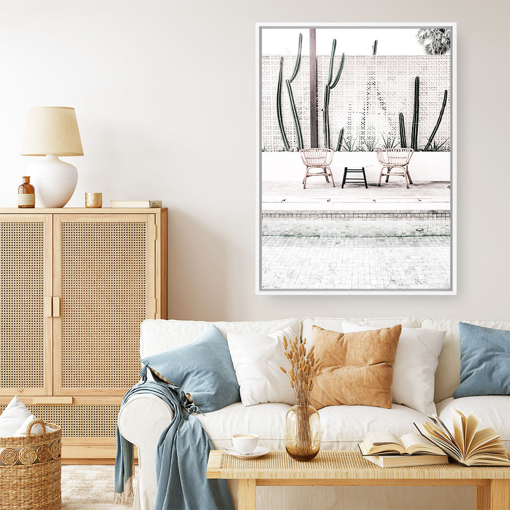 Shop Poolside in Mexico Photo Canvas Print a coastal themed photography framed stretched canvas print from The Print Emporium wall artwork collection - Buy Australian made prints for the home and your interior decor space, TPE-788-CA-35X46-NF