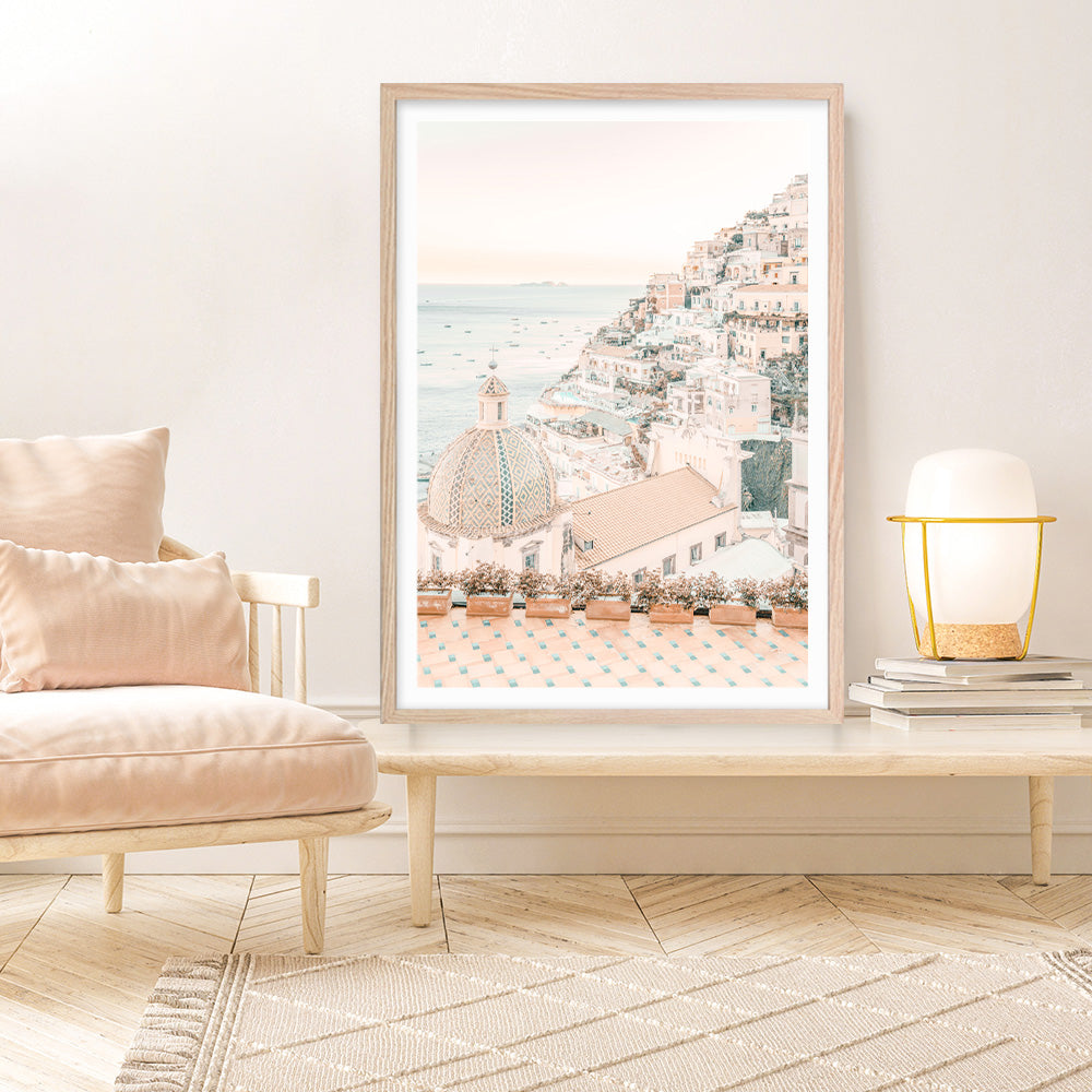 Shop Positano Sunset I Photo Art Print a coastal themed photography wall art print from The Print Emporium wall artwork collection - Buy Australian made fine art poster and framed prints for the home and your interior decor, TPE-1106-AP