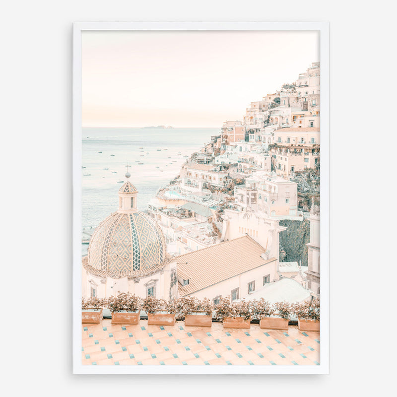 Shop Positano Sunset I Photo Art Print a coastal themed photography wall art print from The Print Emporium wall artwork collection - Buy Australian made fine art poster and framed prints for the home and your interior decor, TPE-1106-AP
