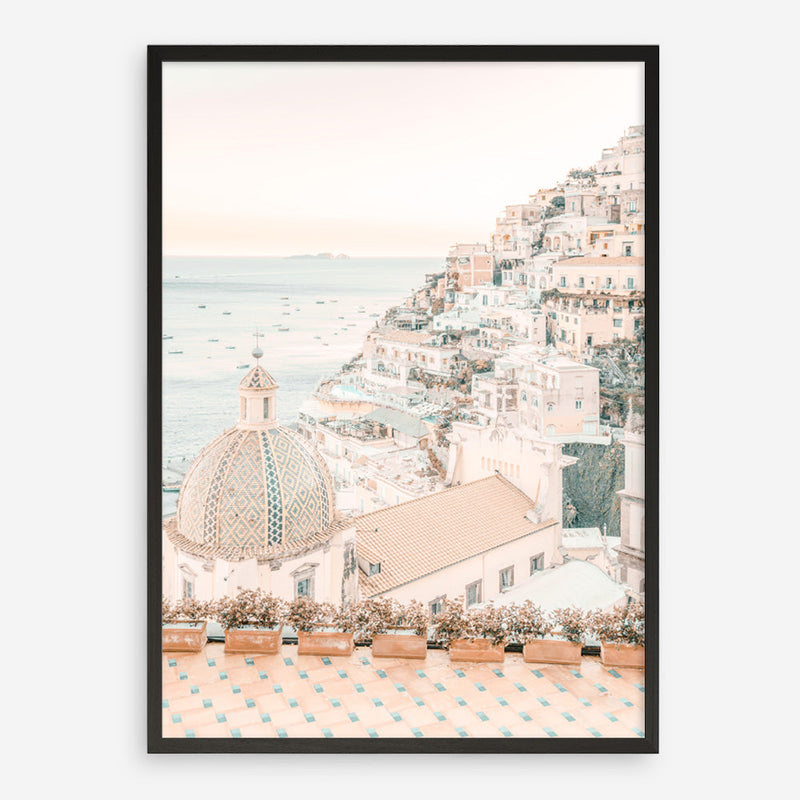 Shop Positano Sunset I Photo Art Print a coastal themed photography wall art print from The Print Emporium wall artwork collection - Buy Australian made fine art poster and framed prints for the home and your interior decor, TPE-1106-AP