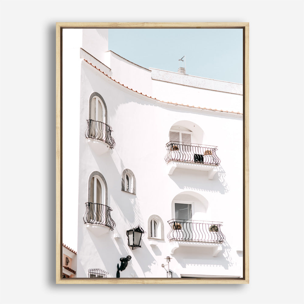 Shop Positano Villa Photo Canvas Print a coastal themed photography framed stretched canvas print from The Print Emporium wall artwork collection - Buy Australian made prints for the home and your interior decor space, TPE-1176-CA-35X46-NF