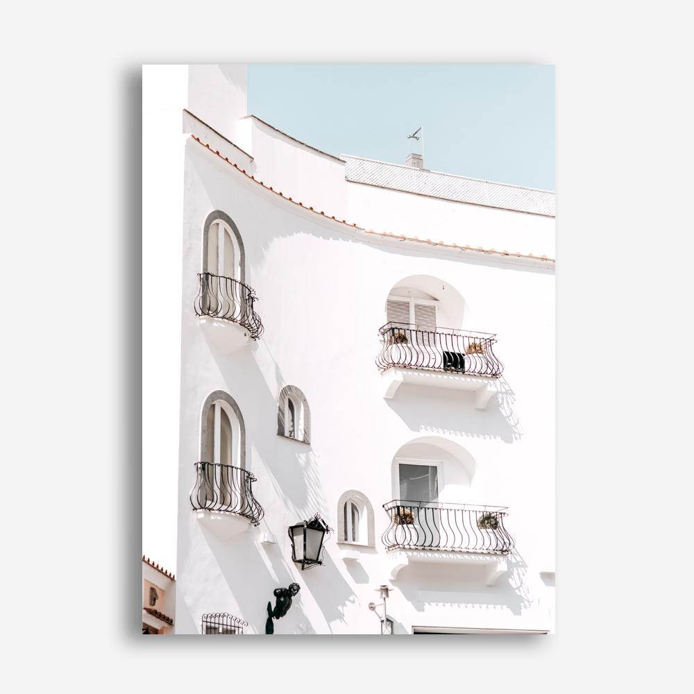 Shop Positano Villa Photo Canvas Print a coastal themed photography framed stretched canvas print from The Print Emporium wall artwork collection - Buy Australian made prints for the home and your interior decor space, TPE-1176-CA-35X46-NF