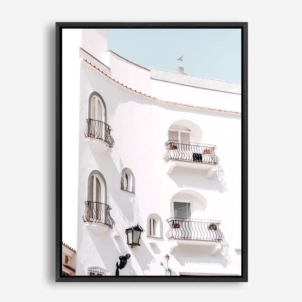 Shop Positano Villa Photo Canvas Print a coastal themed photography framed stretched canvas print from The Print Emporium wall artwork collection - Buy Australian made prints for the home and your interior decor space, TPE-1176-CA-35X46-NF