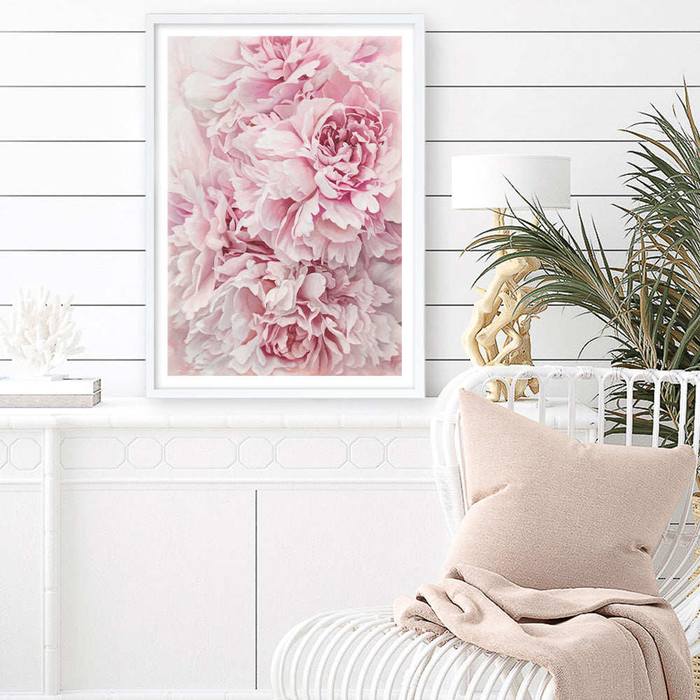 Shop Pretty Peonies Art Print a floral themed painted wall art print from The Print Emporium wall artwork collection - Buy Australian made fine art painting style poster and framed prints for the home and your interior decor room, TPE-379-AP