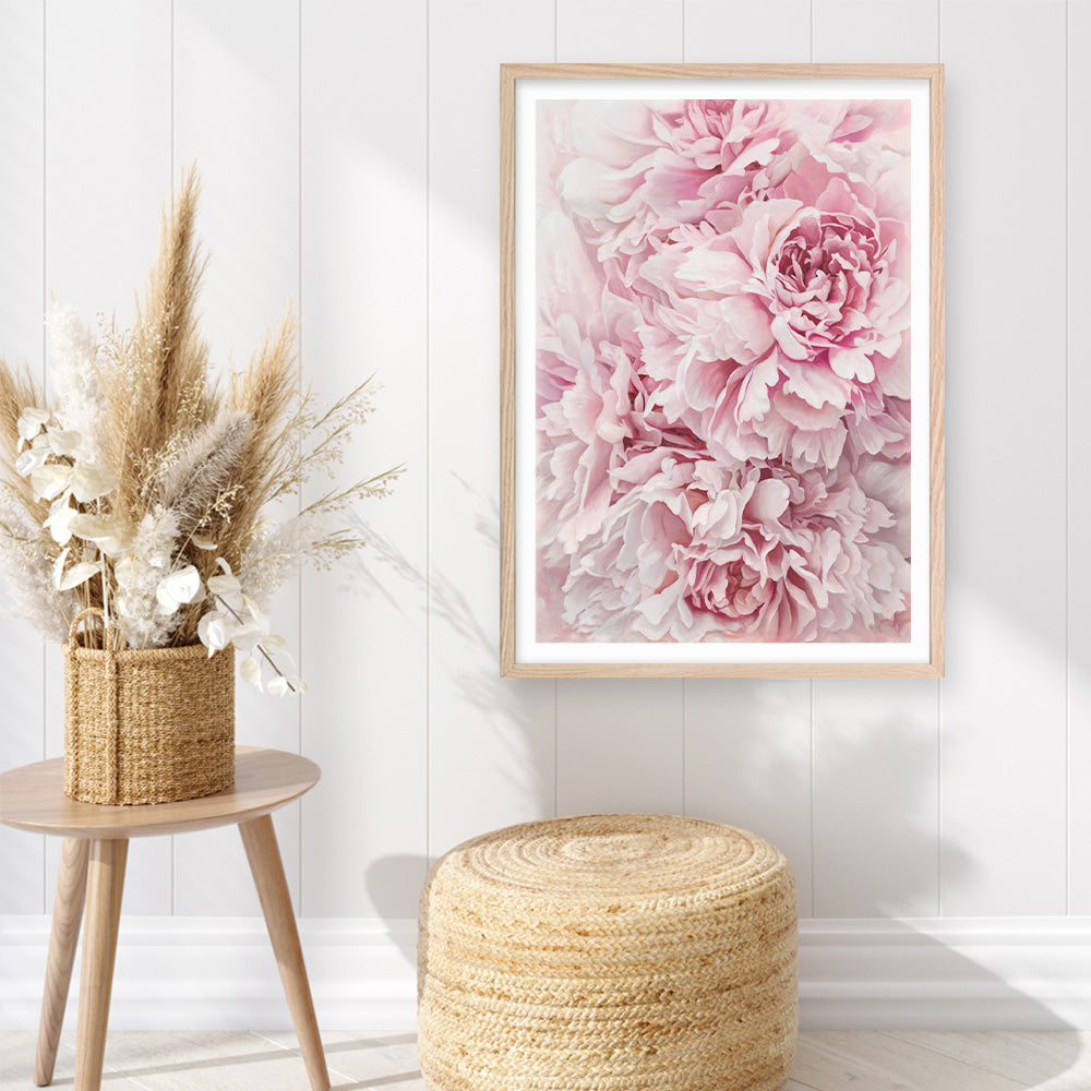 Shop Pretty Peonies Art Print a floral themed painted wall art print from The Print Emporium wall artwork collection - Buy Australian made fine art painting style poster and framed prints for the home and your interior decor room, TPE-379-AP
