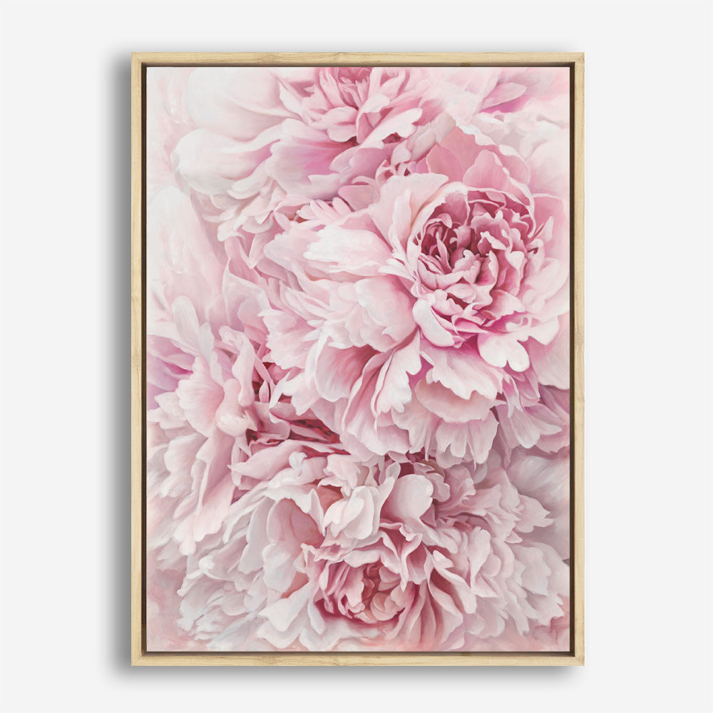 Shop Pretty Peonies Canvas Print a floral themed painted framed canvas wall art print from The Print Emporium artwork collection - Buy Australian made fine art painting style stretched canvas prints for the home and your interior decor space, TPE-379-CA-35X46-NF