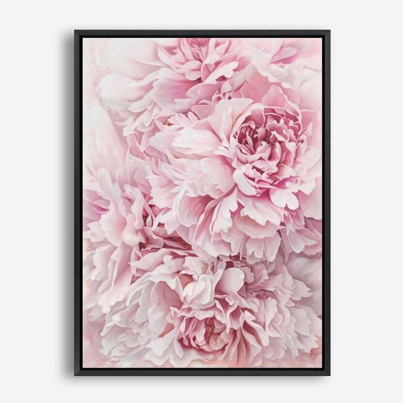 Shop Pretty Peonies Canvas Print a floral themed painted framed canvas wall art print from The Print Emporium artwork collection - Buy Australian made fine art painting style stretched canvas prints for the home and your interior decor space, TPE-379-CA-35X46-NF