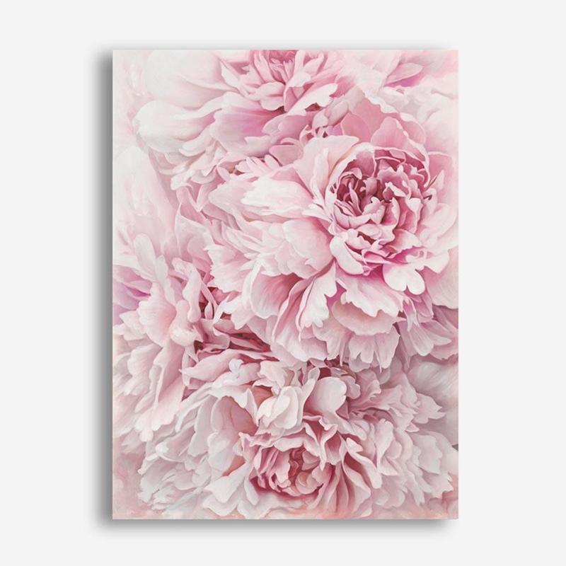 Shop Pretty Peonies Canvas Print a floral themed painted framed canvas wall art print from The Print Emporium artwork collection - Buy Australian made fine art painting style stretched canvas prints for the home and your interior decor space, TPE-379-CA-35X46-NF