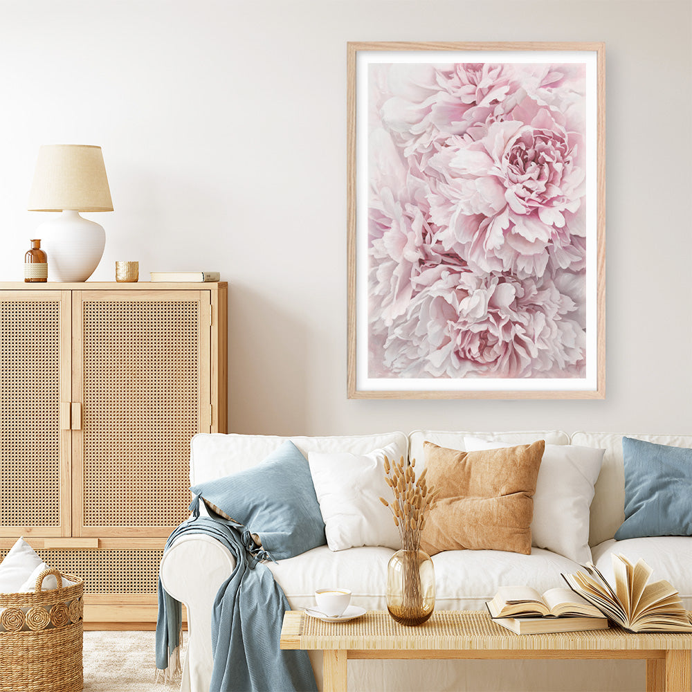 Shop Pretty Peonies II Art Print a floral themed painted wall art print from The Print Emporium wall artwork collection - Buy Australian made fine art painting style poster and framed prints for the home and your interior decor room, TPE-386-AP