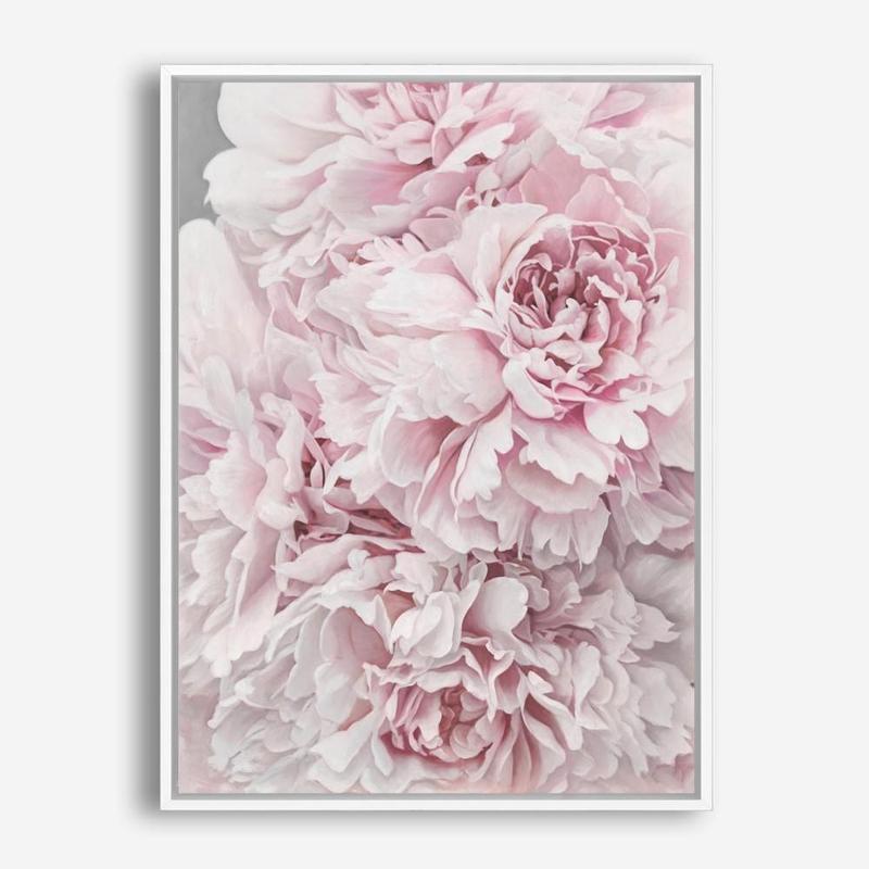 Shop Pretty Peonies II Canvas Print a floral themed painted framed canvas wall art print from The Print Emporium artwork collection - Buy Australian made fine art painting style stretched canvas prints for the home and your interior decor space, TPE-386-CA-35X46-NF