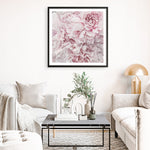 Shop Pretty Peonies II (Square) Art Print a floral themed painted wall art print from The Print Emporium wall artwork collection - Buy Australian made fine art painting style poster and framed prints for the home and your interior decor room, TPE-387-AP