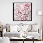 Shop Pretty Peonies II (Square) Canvas Print a floral themed painted framed canvas wall art print from The Print Emporium artwork collection - Buy Australian made fine art painting style stretched canvas prints for the home and your interior decor space, TPE-387-CA-40X40-NF