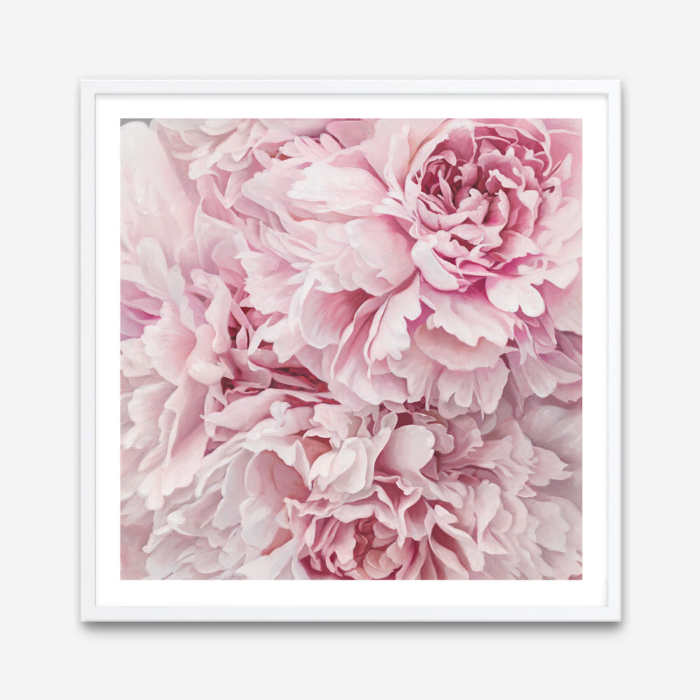 Shop Pretty Peonies (Square) Art Print a floral themed painted wall art print from The Print Emporium wall artwork collection - Buy Australian made fine art painting style poster and framed prints for the home and your interior decor room, TPE-380-AP