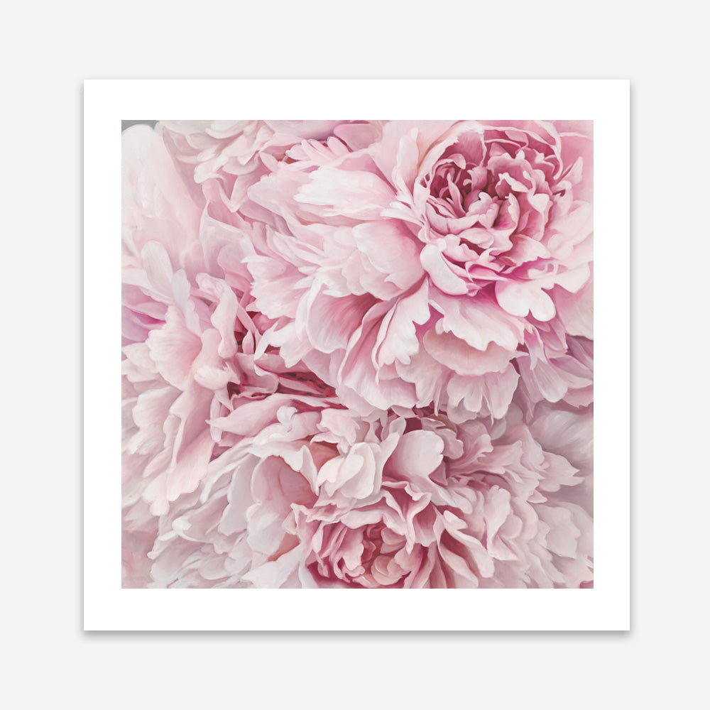 Shop Pretty Peonies (Square) Art Print a floral themed painted wall art print from The Print Emporium wall artwork collection - Buy Australian made fine art painting style poster and framed prints for the home and your interior decor room, TPE-380-AP