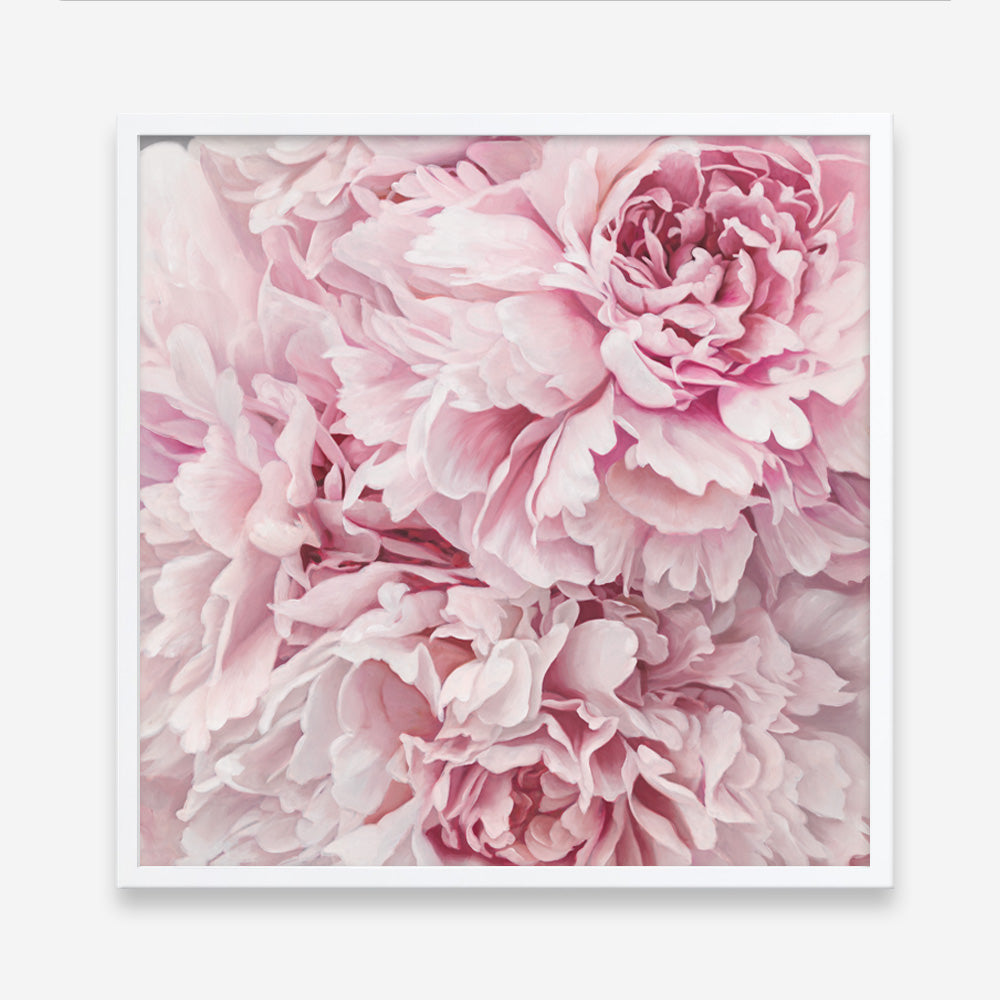 Shop Pretty Peonies (Square) Art Print a floral themed painted wall art print from The Print Emporium wall artwork collection - Buy Australian made fine art painting style poster and framed prints for the home and your interior decor room, TPE-380-AP