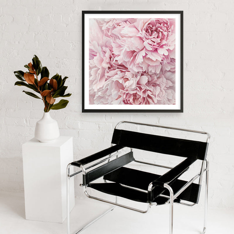 Shop Pretty Peonies (Square) Art Print a floral themed painted wall art print from The Print Emporium wall artwork collection - Buy Australian made fine art painting style poster and framed prints for the home and your interior decor room, TPE-380-AP