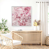 Shop Pretty Peonies (Square) Canvas Print a floral themed painted framed canvas wall art print from The Print Emporium artwork collection - Buy Australian made fine art painting style stretched canvas prints for the home and your interior decor space, TPE-380-CA-40X40-NF