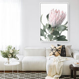 Shop Protea 3 Photo Canvas Print a floral themed photography framed stretched canvas print from The Print Emporium wall artwork collection - Buy Australian made prints for the home and your interior decor space, TPE-302-CA-35X46-NF