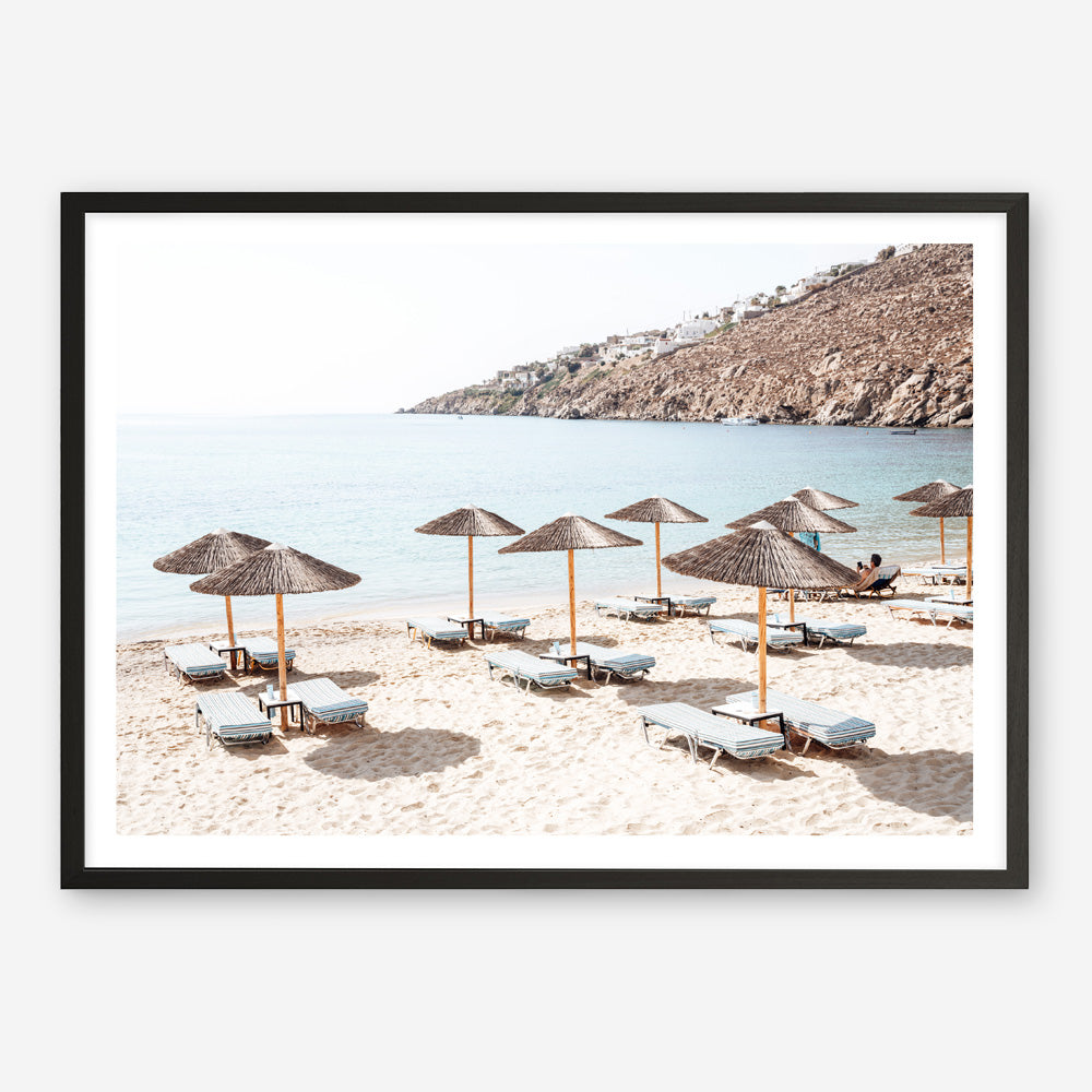 Shop Psarou Beach I Photo Art Print a coastal themed photography wall art print from The Print Emporium wall artwork collection - Buy Australian made fine art poster and framed prints for the home and your interior decor, TPE-1375-AP