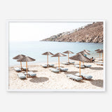 Shop Psarou Beach I Photo Art Print a coastal themed photography wall art print from The Print Emporium wall artwork collection - Buy Australian made fine art poster and framed prints for the home and your interior decor, TPE-1375-AP