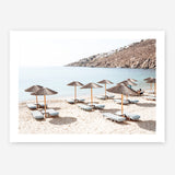 Shop Psarou Beach I Photo Art Print a coastal themed photography wall art print from The Print Emporium wall artwork collection - Buy Australian made fine art poster and framed prints for the home and your interior decor, TPE-1375-AP