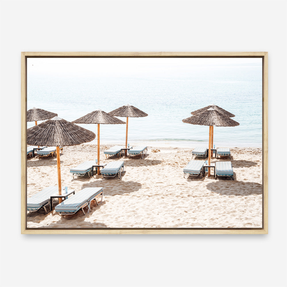 Shop Psarou Beach II Photo Canvas Print a coastal themed photography framed stretched canvas print from The Print Emporium wall artwork collection - Buy Australian made prints for the home and your interior decor space, TPE-1376-CA-35X46-NF