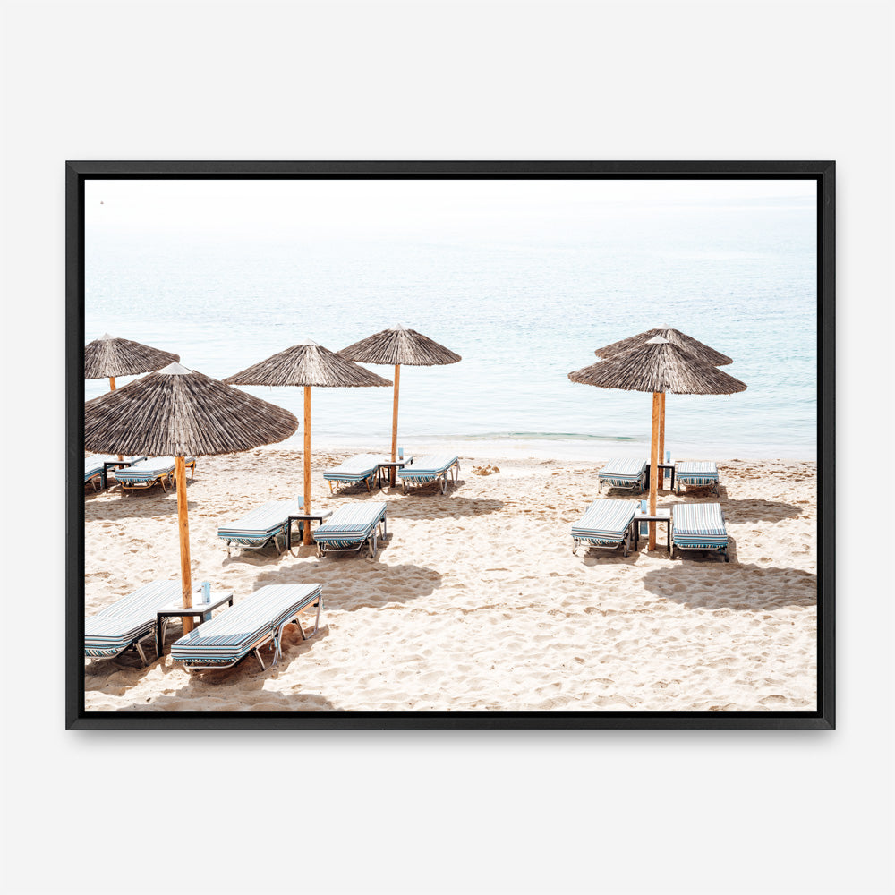 Shop Psarou Beach II Photo Canvas Print a coastal themed photography framed stretched canvas print from The Print Emporium wall artwork collection - Buy Australian made prints for the home and your interior decor space, TPE-1376-CA-35X46-NF