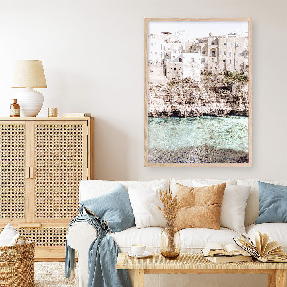Shop Puglia View I Photo Art Print a coastal themed photography wall art print from The Print Emporium wall artwork collection - Buy Australian made fine art poster and framed prints for the home and your interior decor, TPE-1154-AP