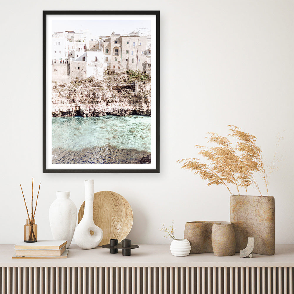 Shop Puglia View I Photo Art Print a coastal themed photography wall art print from The Print Emporium wall artwork collection - Buy Australian made fine art poster and framed prints for the home and your interior decor, TPE-1154-AP