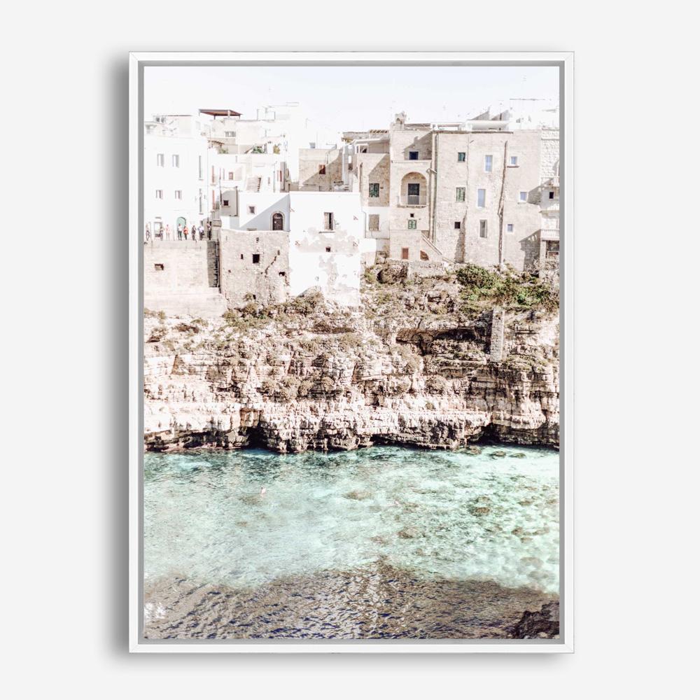 Shop Puglia View I Photo Canvas Print a coastal themed photography framed stretched canvas print from The Print Emporium wall artwork collection - Buy Australian made prints for the home and your interior decor space, TPE-1154-CA-35X46-NF