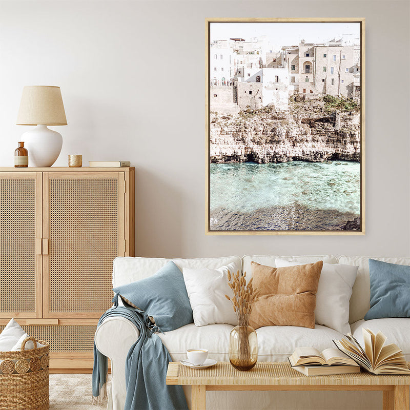 Shop Puglia View I Photo Canvas Print a coastal themed photography framed stretched canvas print from The Print Emporium wall artwork collection - Buy Australian made prints for the home and your interior decor space, TPE-1154-CA-35X46-NF