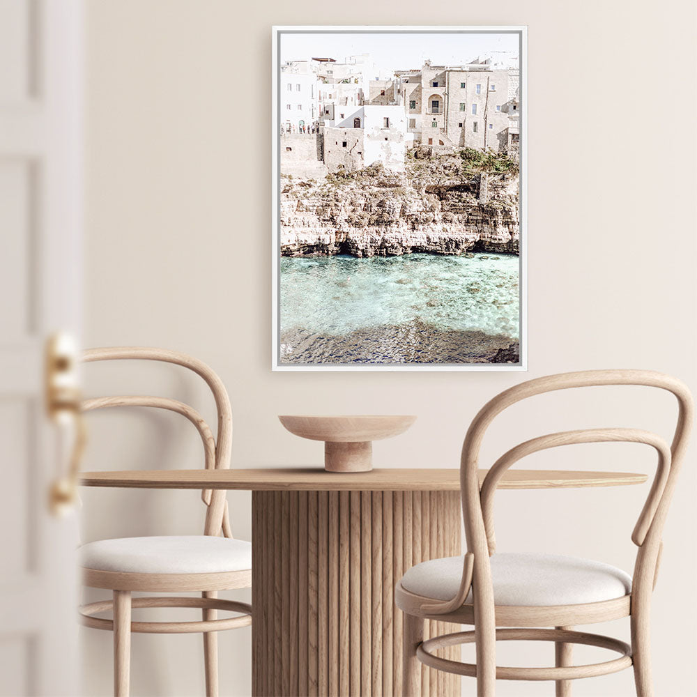 Shop Puglia View I Photo Canvas Print a coastal themed photography framed stretched canvas print from The Print Emporium wall artwork collection - Buy Australian made prints for the home and your interior decor space, TPE-1154-CA-35X46-NF