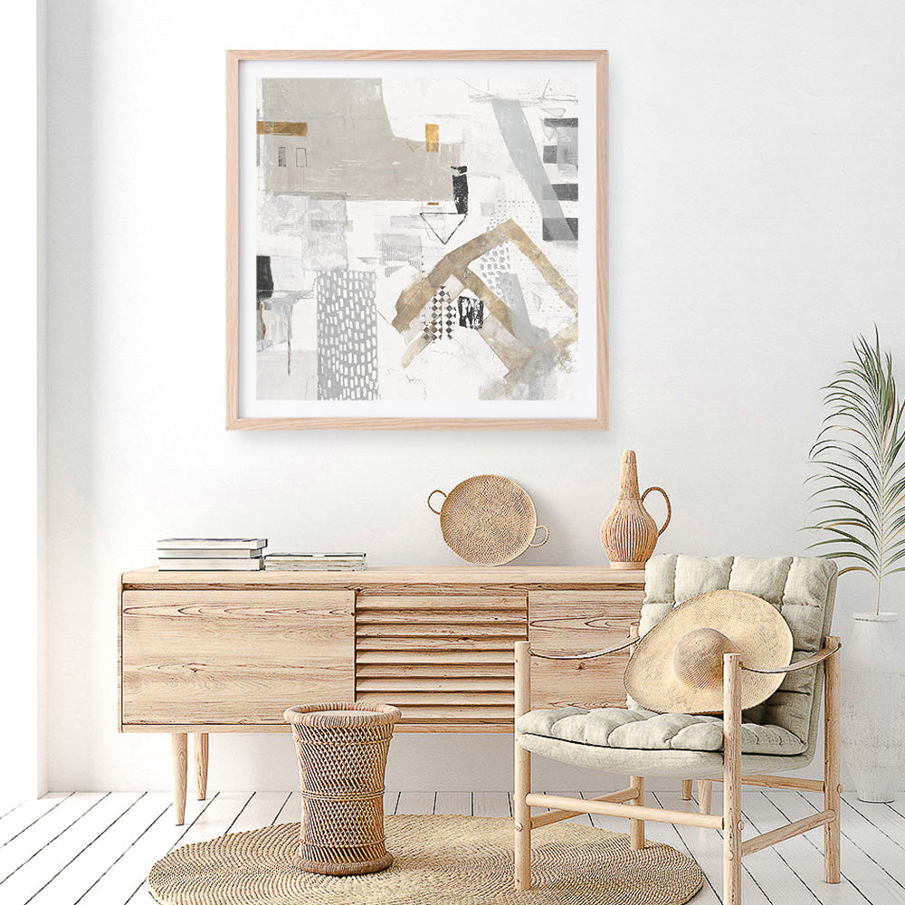 Shop Puzzled (Square) Art Print a painted abstract themed wall art print from The Print Emporium wall artwork collection - Buy Australian made fine art painting style poster and framed prints for the home and your interior decor room, TPE-PC-AH004-AP